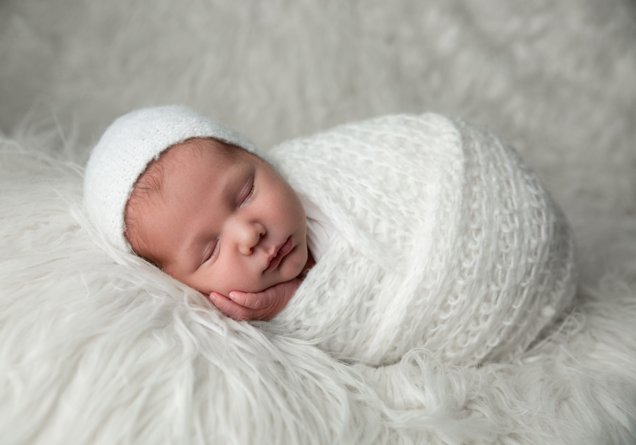 sleeping newborn baby boy photograph